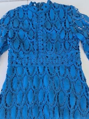 Blue Lace Maxi Dress - Women
